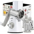 thumbnail image 1 of Geedel Kitchen Cheese Grater, Rotary Mandoline Vegetable Slicer with Interchangeable Blades, Easy to Use Rotary Grater Slicer for Fruit, Vegetables, Nuts, 1 of 6