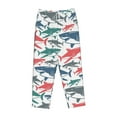 thumbnail image 4 of Balery Colorful Shark print Women's Pajama Pants,Ultra Lightweight Pjs,Lounge Pant-XX-Large, 4 of 9
