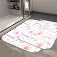 thumbnail image 6 of Watercolor Wildflower Luxury Flannel Bathroom Mats 16x24, Extra Soft and Absorbent Non-Slip Shower Rug for Bathroom Floor, 6 of 8