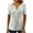 #04 White, variant on Summer Tops for Women Hide Belly Shirts Pleated Button V Neck T-Shirt Causal Empire Waist A-Line Floral Tunic Tops