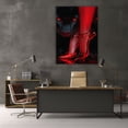 thumbnail image 3 of Mudket Fun leopard canvas decoration, framed canvas wall art, dark and sexy red wall decoration, suitable for women's bedrooms, bathrooms, and living rooms, can be hung directly. - 40"L x 28"W, 3 of 10