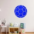thumbnail image 1 of Pegatinas de decoración de pared de balón de fútbol acrílico con espejo, set de arte acrílico de 16 piezas, 30x30cm, dorado, plata, azul, negro rojo, decoración del salón del dormitorio, 1 of 6