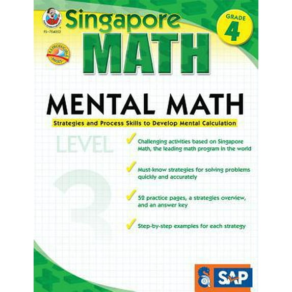 Pre-Owned Mental Math, Grade 4: Strategies and Process Skills to Develop Mental Calculation (Paperback) 1936024101 9781936024100