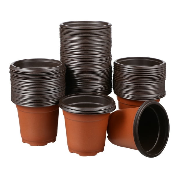 100 macetas de plástico para flores, soportes para plantas, macetas sencillas para el hogar, macetas para plantas de jardín.