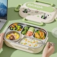 thumbnail image 2 of Lonchera con Compartimentos de Panda Carpincho, Contenedor de Comida, Soporte para Refrigerios, de Acero Inoxidable, para Picnic, para Niños y Niñas., 2 of 6