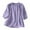 Purple, variant on Yigetop Womens Embroidered Tops and Blouses, Women's Cotton Linen Button Short Sleeve Shirts Summer Loose Crew Neck Casual Top Embroidered Blouse Tops Linen Blouses for Women Blue L