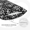 thumbnail image 5 of Fotbe Hand Drawn Snake Pillow Cases - Envelope Closure - Luxury, Extra Soft, Cooling Pillow Covers - Wrinkle, Fade, Stain Resistant-16"x24", 5 of 8