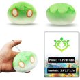 thumbnail image 2 of 2PC Fire Slime Plush Pillow with Keychain, Slime Stuffed Animal Toys, Grass, 2 of 6
