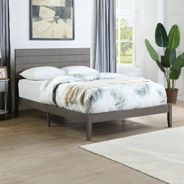 Kenley Queen Size Bed With Headboard Natural And White Finish Com Kenley Queen Size Bed With Headboard, Blackstone Elite Kerrigan King Panel Bed Frame