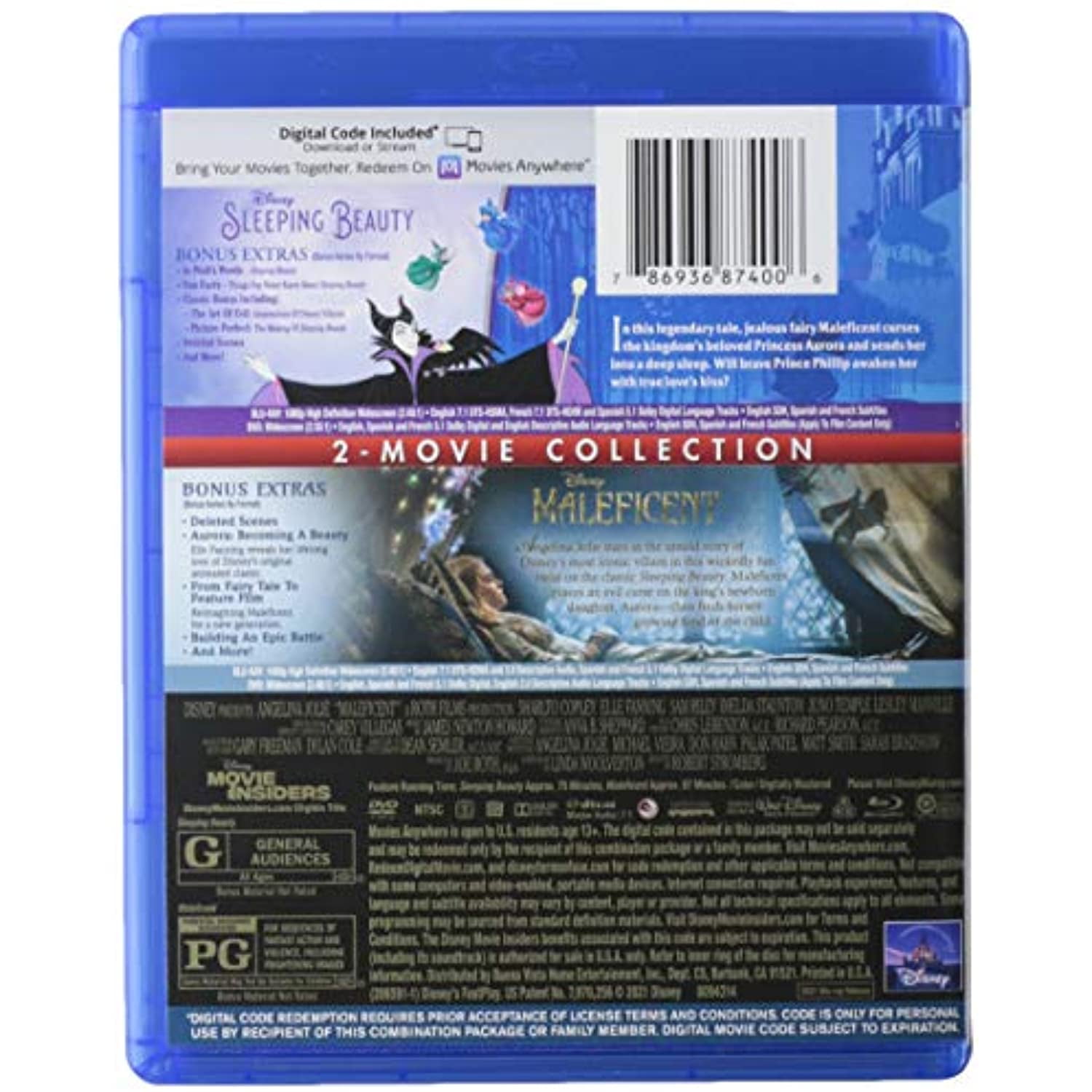 Sleeping Beauty / Maleficent (Blu-ray + DVD + Digital Code
