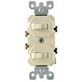 thumbnail image 1 of Leviton Mfg S01-05224-ISP Ivory Commercial Grade AC Quiet Duplex Combination Tog, 1 of 1
