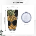 thumbnail image 4 of Salouo Pineapple With Black Glasses Print 20oz Tumbler with Lid,Stainless Steel Vacuum Insulated Tumbler Durable Insulated Coffee Mug Thermal Cup with Splash Proof Sliding Lid-Straw Two-piece Set, 4 of 8