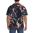 thumbnail image 3 of Naloa Patriotic Bulldog Art Men's Loose Fit Cuban Collar Short-Sleeve Shirt, Hawaiian Shirts, Mens Shirts Casual for Everyday Wear Outings-4X-Large, 3 of 5