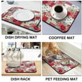 thumbnail image 3 of Coffee Bar Mat Accessories for Countertop Absorbent Anti-Slip Silicone Flower Dish Drying Mats for Kitchen Counter Draining Pad Decor Gift Fit Coffee Maker Coffee Pot Espresso Machine 19x12in, 3 of 6