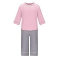 thumbnail image 6 of APEXFWDT Women's 3/4 Sleeve Padded Sleepwear - Built-in Support Top & Lounge Capri Pants Comfort Pajama Set, 6 of 6