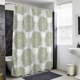 thumbnail image 6 of Xipuska Sage Green Dahlia Shower Curtain - Water Repellent Fabric Shower Curtains Washable, Country Grey Flowers Floral Farmhouse Decorative Cloth Bathroom Curtains Modern Bath Decor 36"x72", 6 of 6