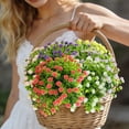 thumbnail image 4 of Clearance Artificial flowers under $1,1 Bundles Artificial Flowers Cemetery Flower Plastic Memorial Bouquet For Hanging Window Box Home Table Centerpieces Decor, 4 of 9