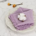 thumbnail image 5 of Holzlrgus Handmade Cloth Napkins, Cotton Linen Cloth Napkins with Fringe, Versatile Handmade Square Rustic Fringe Napkins for Dinner, Wedding and Parties, 18 x 18 Inches Set of 6, Lavender, 5 of 5