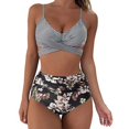 thumbnail image 1 of Womens Two Piece Swimsuits Push Up High Waisted Bathing Suit Tummy Control Spaghetti Strap Bikini Sets, 1 of 4
