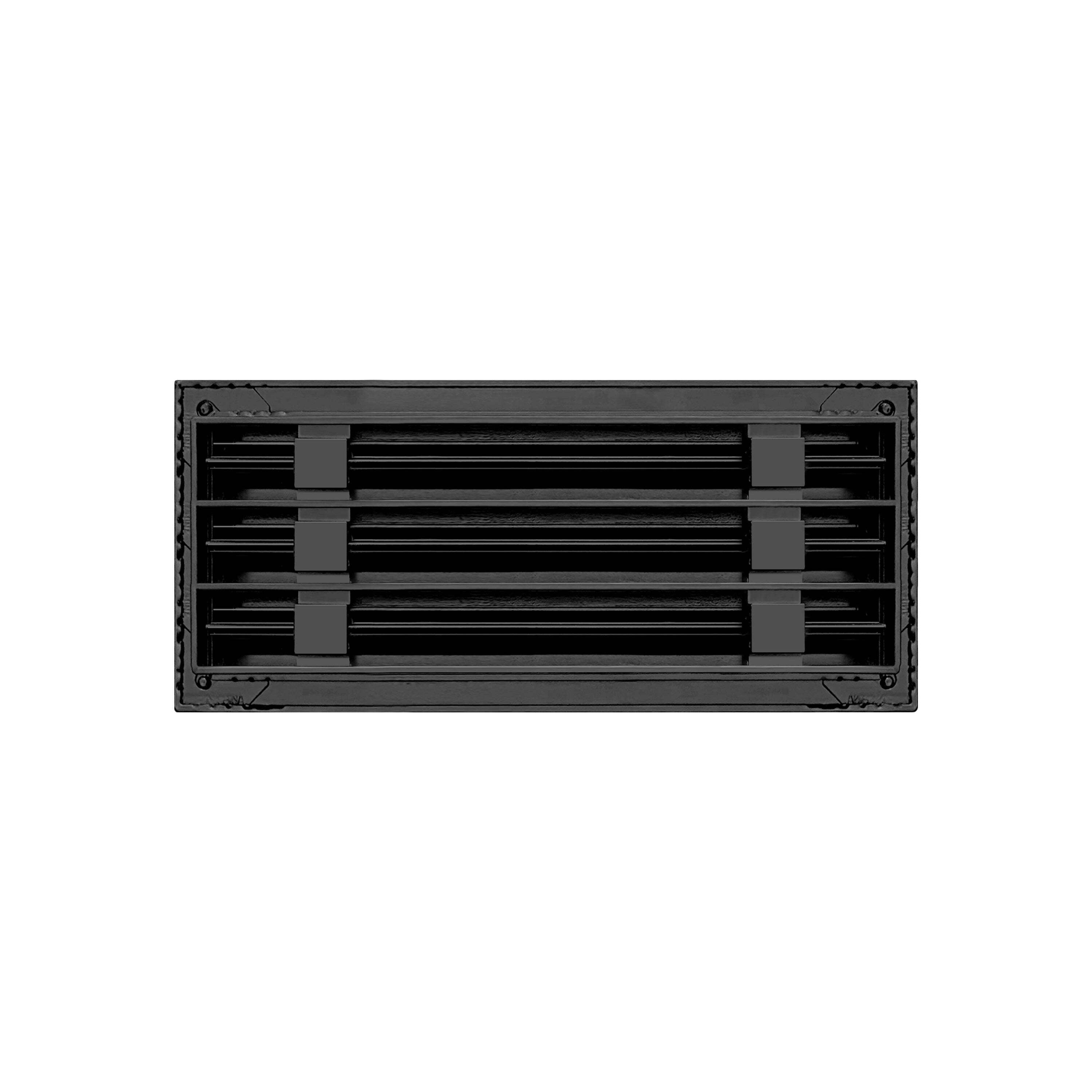 BUILDMART - 12 Linear Slot Diffuser - 3 Slot - Triple Slot - Black Decorative Aluminum Air Vent - Heating and Cooling Modern AC Vent Cover for Ceiling, Walls Floors - Texas Buildmart