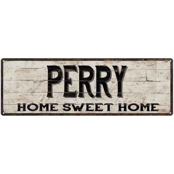 PERRY Rustic Home Sweet Home Sign Gift 6x18 Metal Decor 106180084097