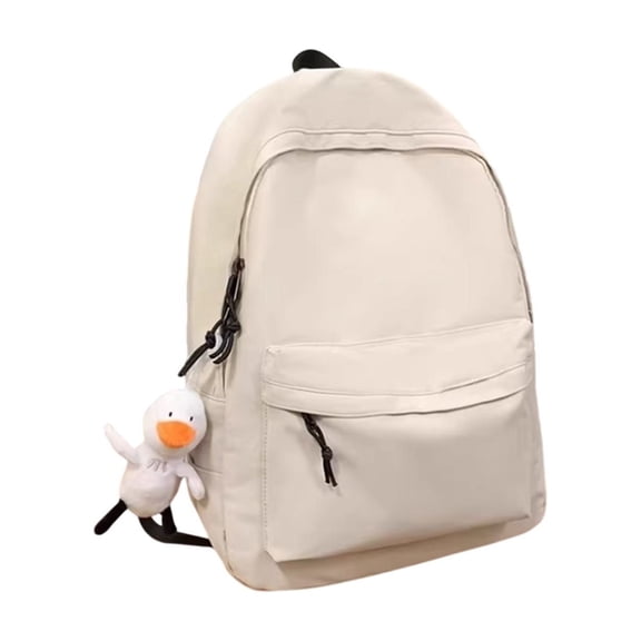 Hvmvliv Outside Travel Backpack Unisex Backpack Machine Washable and Durable Concise Large-Capacity Travel Bag Waterproof Backpack for College and Office White