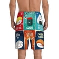 thumbnail image 3 of Kdxio Sushi Print Mens Sleep Shorts Bottoms Soft Comfy Pajama Wear Pants with Drawstring Pockets, 3 of 7