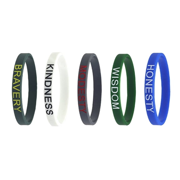 CRILSTYLEO 5PCS Assorted Color Silicone Wristbands with Inspirational Quotes Comfortable and for Everyday Wear
