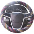 thumbnail image 3 of Steering Wheel Covers Ethnic Style Coarse Linen Fabric Steering Wheel Cover (C), 3 of 4