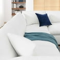 thumbnail image 3 of Modular Sectional Sofa Couch, White, Fabric, Living Kitchen Cafe Bistro Hospitality Restaurant, Modern Contemporary HB33229, 3 of 5