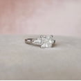 thumbnail image 5 of SOLITAIRE JEWELS 3.00CT Princess & Tapered Baguette Cut Three Stone Moissanite Engagement Ring Solid 18k White Gold, 18k White Gold Solitaire Ring, 5 of 6