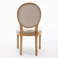 thumbnail image 4 of French Country Dining Chairs Set of 2, Farmhouse Chair with Nailhead Trim and Solid Wood Legs, Dining Chair for Kitchen, Dining Room ,Living Room, Restaurant, Beige, 4 of 9