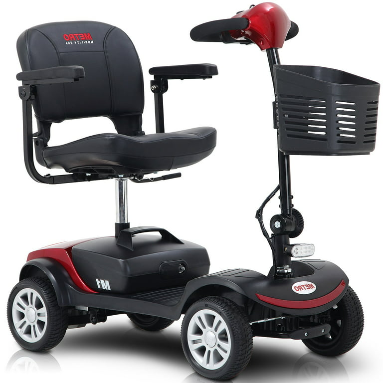 Vuggeviser aluminium Metode Electric Wheel Chair for Senior, 4 Wheel Mobility Scooter with Detachable  Basket and Control Panel, Motorized Electric Carts for Adults, Max Speed  4.97mph, 300lbs, SS129 - Walmart.com