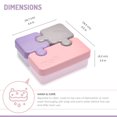 thumbnail image 4 of Melii 2 pack Puzzle Bento Box Container for Kids, 3 compartments, 4 of 5