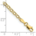 thumbnail image 3 of 14K Yellow Gold 3mm Solid Double Link Charm Bracelet (8 X 3) Made In Turkey do553-8, 3 of 5