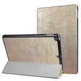 thumbnail image 1 of Funda de cuero con tapa horizontal y textura Custer para iPad 9.7 (2018) y iPad 9.7 (2017), con tres pliegues y función de suspensión/activación (negra), 1 of 5
