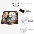 thumbnail image 3 of Fotbe Flower Cat Couple Calzoncillos Tipo Boxer con Bolsa de Soporte Total para Hombre, X-Temp Fresco, Transpirable y de Secado Rápido-Medium, 3 of 5