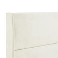thumbnail image 4 of Rozitta Beige Velvet Wingback Platform Bed, Queen, 4 of 10