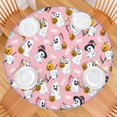 thumbnail image 2 of Cute Halloween Ghost Pattern Round Fitted Tablecloth with Elastic Edge,Dining Table Cover Waterproof,Outdoor Round Tablecloth for Camping,Dining,Indoor and Outdoor, 2 of 7