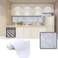 thumbnail image 4 of Dundee Deco's Faux Marble Off-White Contemporary Peel and Stick Self Adhesive Removable Shelf Liner, Roll 10 ft. X 24 in, 20 sq.ft., 4 of 4