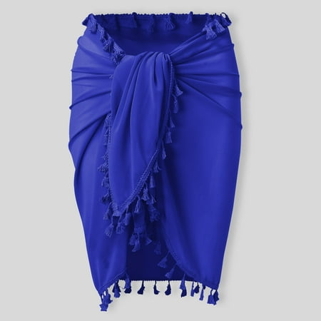 Yanyanz Swim Suits for Women 2025  Women s Irregular Multifunctional Bikini Cover Up Fringe Spliced Beach Skirt  Swimsuit Coverup for Women