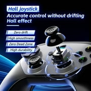 Wireless Game Controller,Bluetooth PC Cotroller Compatible with PC,Android/IOS,Mac,Switch,Steam,with Hall Joystick Trigger,Black
