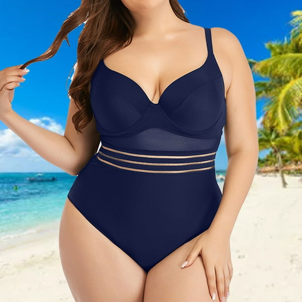 Aofa Women Plus Size One Piece Swimsuits Tummy Control Bathing