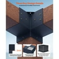 thumbnail image 3 of KFFKFF Pergola Bracket Kit, 6x6 Inch (Inner Size 5.5x5.5), 4 Pcs 3-Way Heavy Duty Corner Bracket Woodworks DIY Post Base Kit, 3 of 9