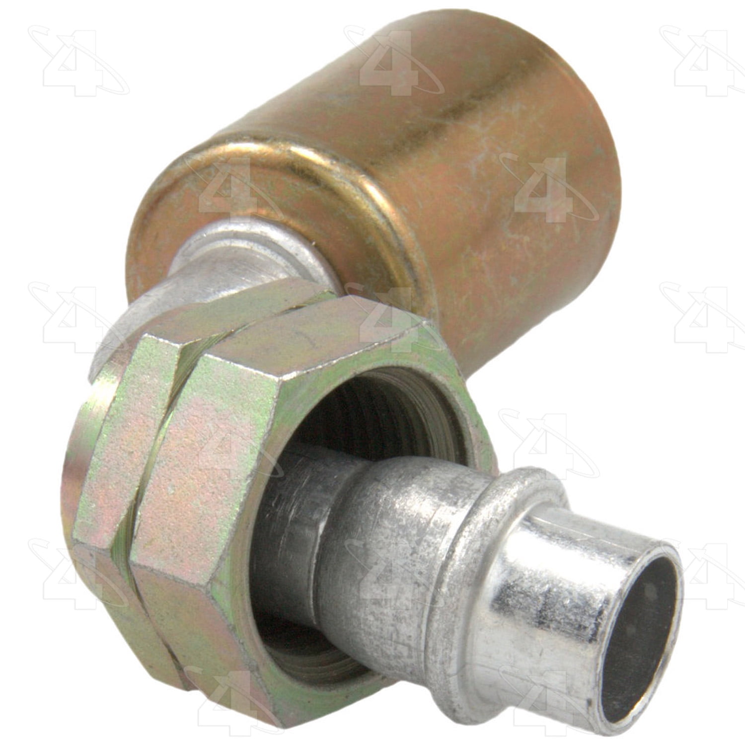 90 Degree Female Metric O-Ring, Aluminum, Standard Diameter Beadlock, A/C Fitting
