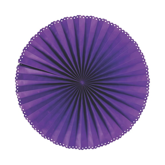 Purple Giant Paper Fan 30In - Party Decor - 6 Pieces