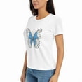 thumbnail image 4 of Womens Oversized Tshirt Graphic Butterfly Tees Crew Neck Summer Short Sleeve Cute Casual Basic Tees Tops S-3XL, 4 of 7