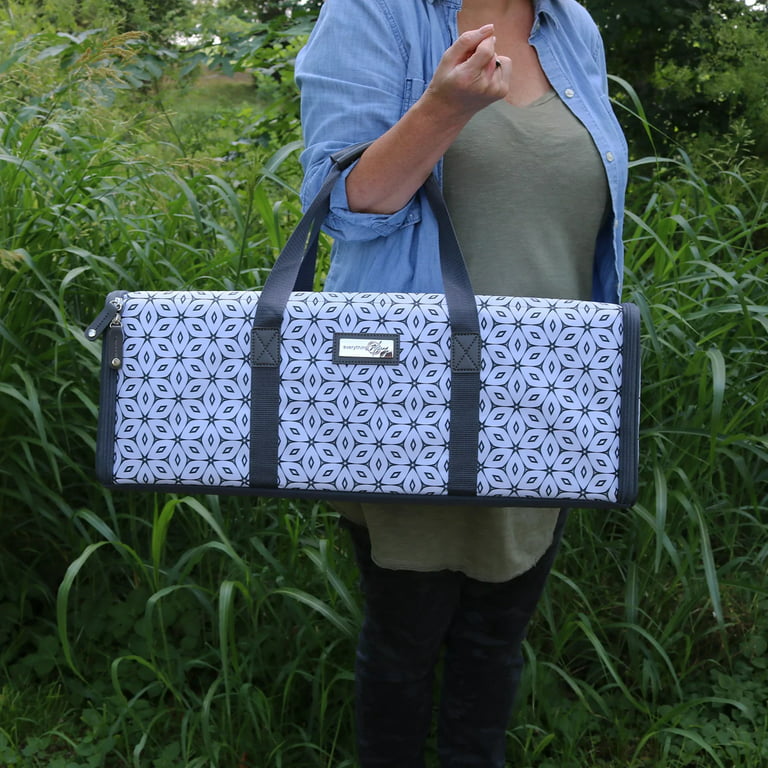 Everything Mary Die Cut Carrying Carrying Case for Cricut Explore ScanNCut  DX, Grey Geometric 