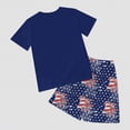 thumbnail image 5 of HCNTES Toddler Girls Boys Independence Day Clothing Printed Star Short Sleeve and Short Set Baby Boys Girls Party Outfit Kids 2t 3t 4t 5t 6t Summer Pjs Set(H03-Dark Blue,11-12 Years), 5 of 7