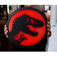 thumbnail image 3 of Letrero LED de pared con el logotipo de T-Rex de Parque Jurásico de Ukonic, 30 cm, 3 of 8